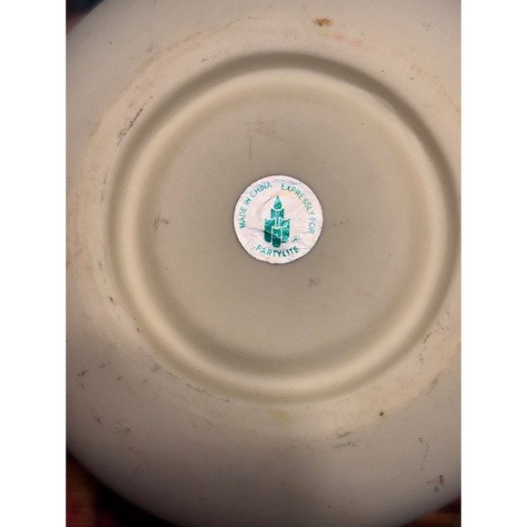 Partylite Southwestern Ceramic Feather Candle Holder Turquoise Cream Vintage - Picture 2 of 2